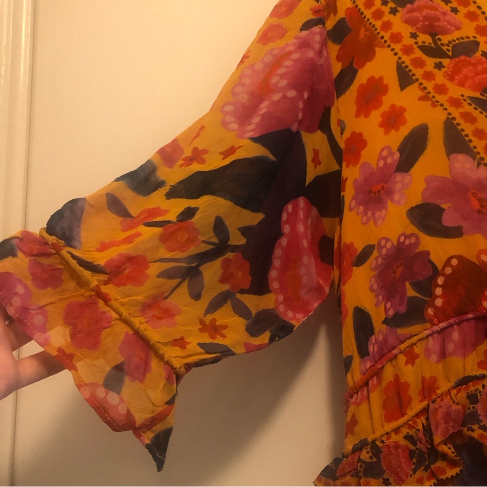 NWT $275 FARM RIO Floral Dream Short Sleeve Maxi Dress- sizes XS, Small + Large! - Picture 12 of 15
